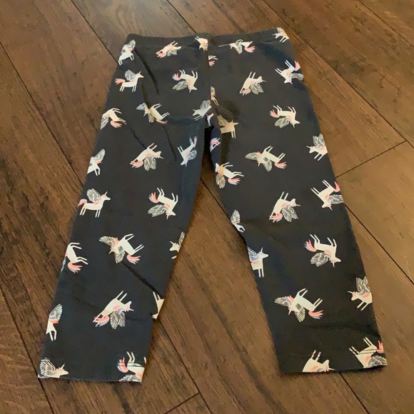Grey unicorn capris. Size small (6/6x). - Picture 2 of 4